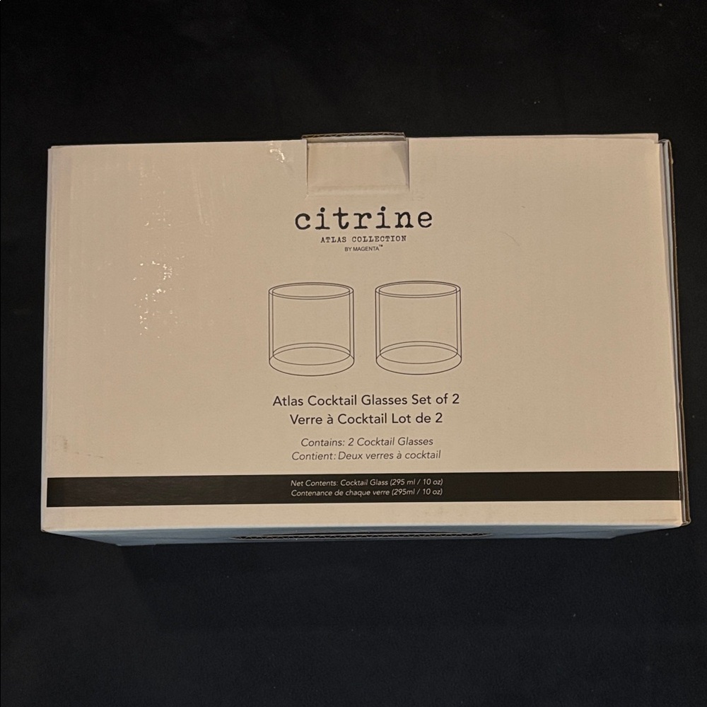 Atlas Collection Cocktail Glasses Set of 2 - Clear